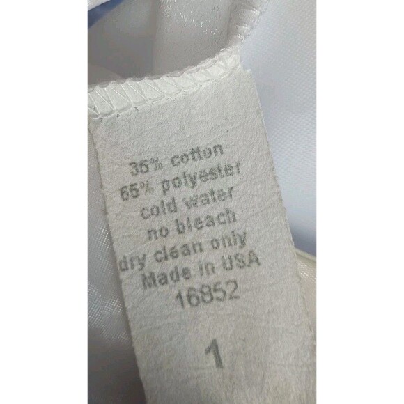 Vintage White Ruffled Lace Sequin 12-15 Mos Christening Dress Size 1 Flower Girl - Picture 9 of 9